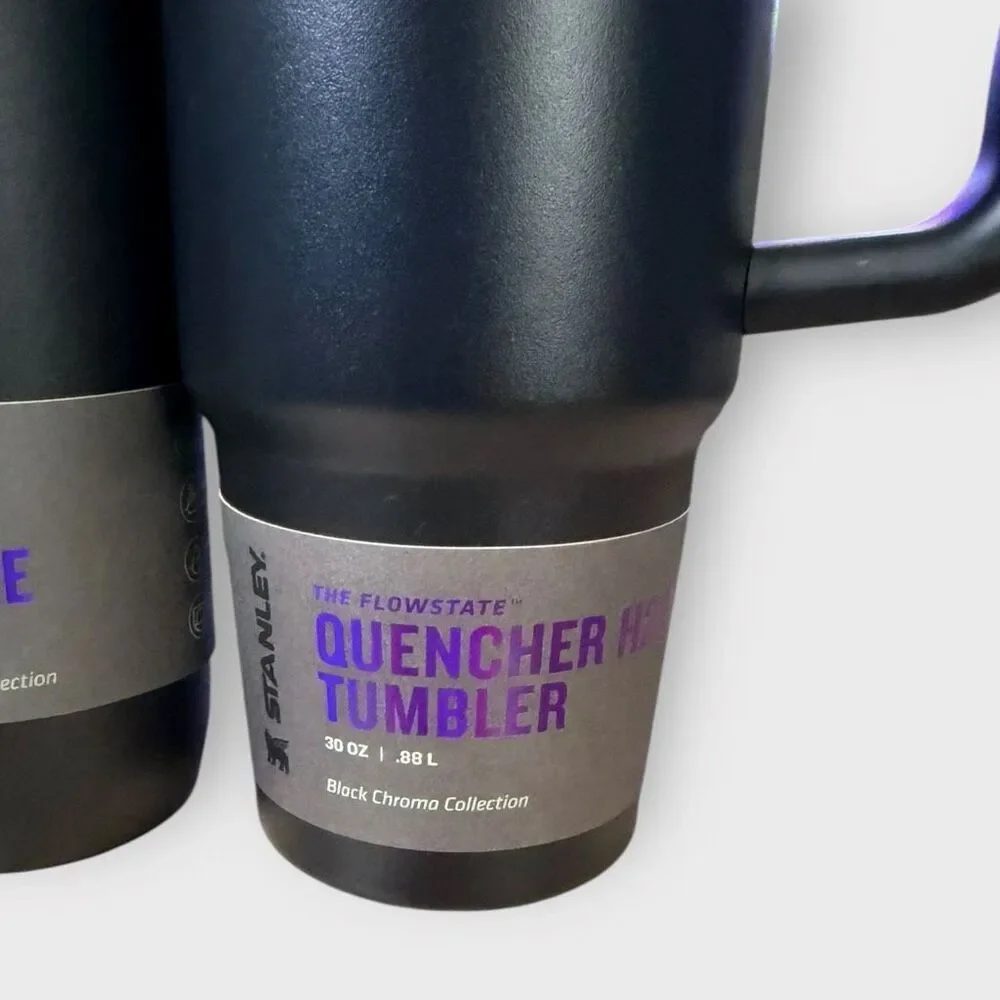 Stanley Black Chroma 20 oz All Day Slim Bottle /30 oz Quencher H2O Tumbler (a) - Picture 4 of 10
